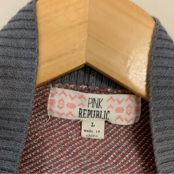 Pink Republic Aztec Cardigan Sweater Women’s Large Southwest Tribal Lightweight - Picture 6 of 10